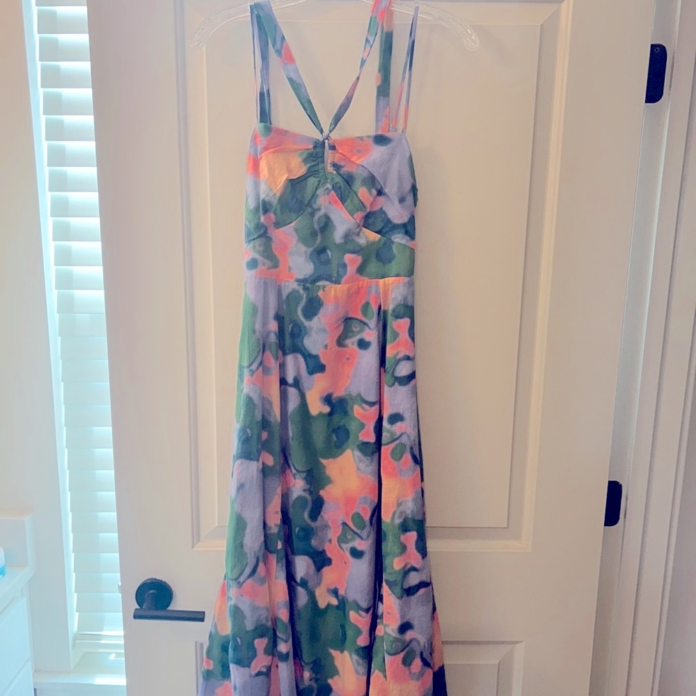 Multicolor Strappy Maxi Dress